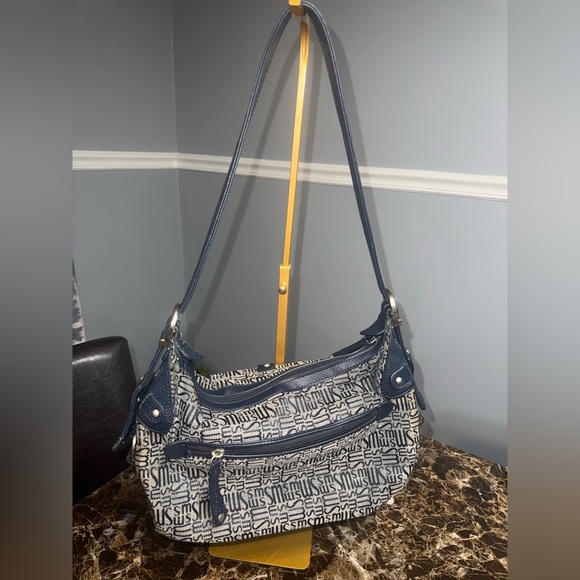 π Stone Mountain Navy Monogram Shoulder Bag - Picture 4 of 11